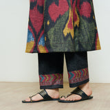 Moonara Hand Embroidered Woollen Kurta - Black