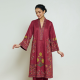 Gulmohar Woollen Kurta - Brick Red