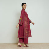 Gulmohar Woollen Kurta - Brick Red