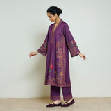 Gulmohar Woollen Kurta - Violet