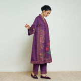 Gulmohar Woollen Kurta - Violet