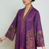 Gulmohar Woollen Kurta - Violet