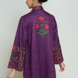 Gulmohar Woollen Kurta - Violet