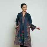 Gulmohar Woollen Kurta - Charcoal