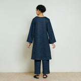 Burans Woollen Kurta Set - Charcoal