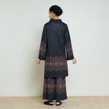 Snowflower Woollen Kurta - Black