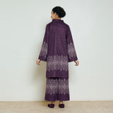 Snowflower Woollen Kurta - Cherry Lacquer