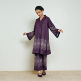 Snowflower Woollen Kurta - Cherry Lacquer