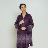 Snowflower Woollen Kurta - Cherry Lacquer