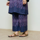 Snowflower Woollen Coord Set - Violet