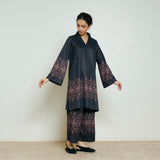 Snowflower Woollen Kurta - Black