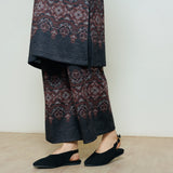 Snowflower Woollen Coord Set - Black