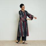 Rayforest Hand Embroidered Woollen Kurta - Charcoal
