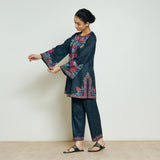 Kashmira Woollen Coord Set - Charcoal