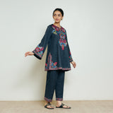 Kashmira Woollen Coord Set - Charcoal