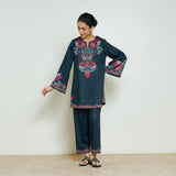 Kashmira Woollen Coord Set - Charcoal