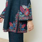 Kashmira Woollen Kurta - Charcoal