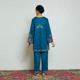 Kashmira Woollen Coord Set - Transformative Teal