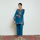 Kashmira Woollen Kurta - Transformative Teal