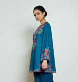 Kashmira Woollen Kurta - Transformative Teal