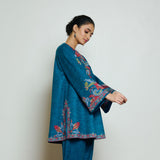 Kashmira Woollen Kurta - Transformative Teal