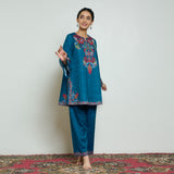 Kashmira Woollen Kurta - Transformative Teal