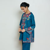 Kashmira Woollen Kurta - Transformative Teal