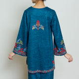 Kashmira Woollen Kurta - Transformative Teal