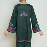Kashmira Woollen Kurta - Forest Green