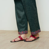 Kashmira Woollen Coord Set - Forest Green