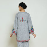 Kashmira Woollen Kurta - Snow Grey