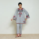 Kashmira Woollen Kurta - Snow Grey