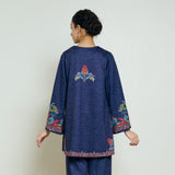 Kashmira Woollen Kurta - Navy Blue