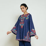 Kashmira Woollen Kurta - Navy Blue