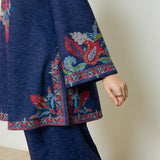 Kashmira Woollen Kurta - Navy Blue