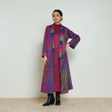 Bold Patch Woollen Overcoat - Multicolour