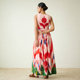 Athena Slub Cotton Wrap Dress - Baby Pink