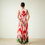 Athena Slub Cotton Wrap Dress - Baby Pink