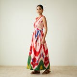 Athena Slub Cotton Wrap Dress - Baby Pink