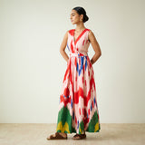 Athena Slub Cotton Wrap Dress - Baby Pink