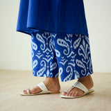 Resha Slub Cotton Kurta Set with Mukaish Work - Royal Blue