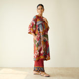 Chitra Modal Satin Kurta Set - Rust