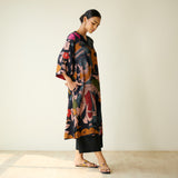 Chitra Modal Satin Kurta - Black