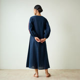 Mabel Slub Cotton Maxi Dress - Black