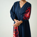 Mabel Slub Cotton Maxi Dress - Black