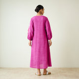 Mabel Slub Cotton Maxi Dress - Pink