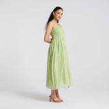 Pistachio Leheriya Mulmul Dress