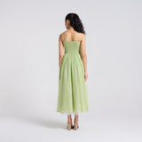 Pistachio Leheriya Mulmul Dress