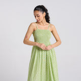 Pistachio Leheriya Mulmul Dress