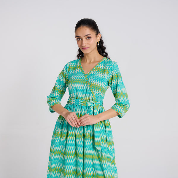 Ocean Bloom Wrap Dress main image 0
